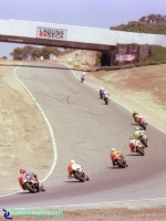Laguna Seca - A Look Back - Exit Turn 3 Then: A view of the original Laguna Seca turn 3 exit.
